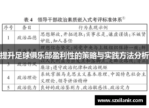 提升足球俱乐部盈利性的策略与实践方法分析